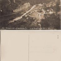 Glashütte-Bahnhof-Foto-AK 09.07.1927 Unwetter-Katastrophe von oben Erh.1