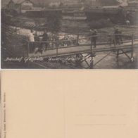 Glashütte-Bahnhof-Foto-AK 08.07.1927 Unwetter-Katastrophe Behelfsbrücke Erh.1