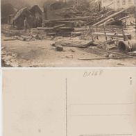 Glashütte-Bahnhof-Foto-AK 08.07.1927 Unwetter-Katastrophe Lokomotive mit Holz Erh.1
