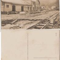 Glashütte-Bahnhof-Foto-AK 08.07.1927 Unwetter-Katastrophe Verwüstungen Erh.1