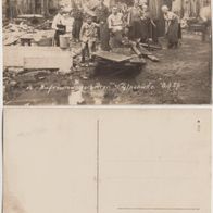 Glashütte-im-Ort-Foto-AK 08.07.1927 Unwetter-Katastrophe Aufräumen mit PersoneErh.1