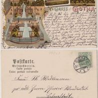 Gotha-Litho-AK 1904 Erh.1 stark beschrieben