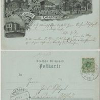 Grabow-Mecklenburg-AK um 1899 Mondscheinkarte Erh.1