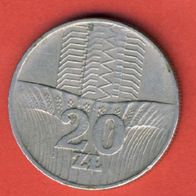 Polen 20 Zlotych 1976 Getreidefeld