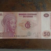 Banknote Kongo: 50 Francs 2013 - Bankfrisch