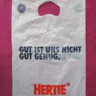 Plastik Tüte Einkaufstüte "Hertie" 25 x 36,5cm Einkaufs Tasche Trage Sammler