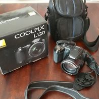 Nikon Coolpix L120 Bridgekamera 14MP, 21-fach opt. Zoom, 7,5cm Display, Full HD Film