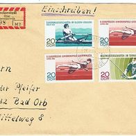 DDR MiNr. 1372-74 ES-Satzbrief gelaufen Tagesstempel