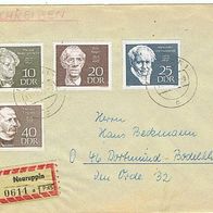DDR MiNr. 1440-43 ES-Satzbrief gelaufen Tagesstempel