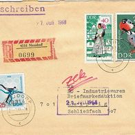 DDR MiNr. 1275,1339,1355 ES-Brief gelaufen Tagesstempel