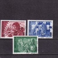 Schweiz BIT / ILO MiNr. 105-107 komplett gestempelt M€ 2,00 #H106f