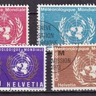 Schweiz OMM / WMO MiNr. 10-13 komplett gestempelt M€ 4,00 #H107c