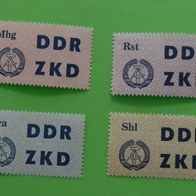 DDR = 1963 = Laufkontrollzettel = ZKD = Lot aus 1 - 15 = Nr. 6 + 10 + 13 + 14 * *