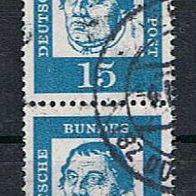 Bund MiNr. 351 x senkrechtes Paar Orts- bzw. Tagesstempel