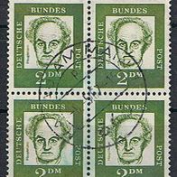 Bund MiNr. 362 y Viererblock waagerechte Paare Orts- bzw. Tagesstempel