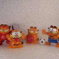4 Garfield Gummi - Figuren , Bully 1978 , 1981
