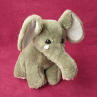 Süßer Elefant Stofftier 20 cm Plüschtier Kuscheltier grau weiß waschbar