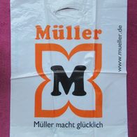 Plastik Tüte Einkaufstüte "Müller" 37 x 46 cm Einkaufs Tasche Trage Sammler