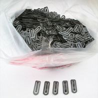 Briefklammern / Büroklammern Metall schwarz flach 13 mm * knapp 500 gr. = >1000 Stk.