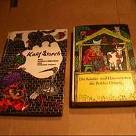 2 DDR märchenbücher kinder-und hausmärchen gebrüder grimm hauff märchen kalif storch
