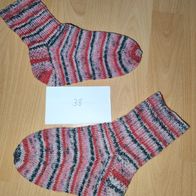 selbstgestrickte Strümpfe Stricksocken Strickstrümpfe Größe 38