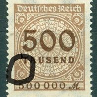 Deutsches Reich postfrisch Nr. 313 PE1 Plattenfehler „Markenrand unter Schalltrichter