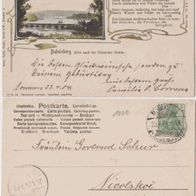 Babelsberg-Liederkarte-AK 1904 Blick zur Glienicker Brücke Erh.1