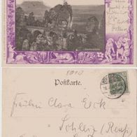 Bastei-Sächsische-Schweiz-AK 1900 Zwergenmotiv Helios Serie Erh.1