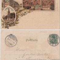 Halberstadt-Gruss-aus-Karte AK 1906 Beschriftung wurde wegradiert Erh.1