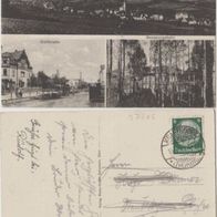 Harpersdorf-Kraftsdorf-Greiz-AK 1934 Dorfstraße, Genesungsheim und Totalansicht Erh.1