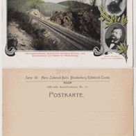 Harz-Zahnradbahn Litho AK mit Portrait Albert Schneider und Roman Abt. Erh.1
