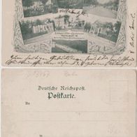 Hermsdorf Mark um 1900 Mehrbild AK Reklamekarte von Georg-Hillmann Erhaltung2