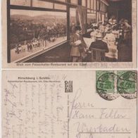 Hirschberg-Schlesien AK 1921 Restaurant Felsenkeller Inh. Otto Neumann Erh.1