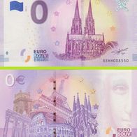 0 Euro Schein Kölner Dom XEHH 2018-2 selten Nr 8550