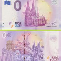 0 Euro Schein Kölner Dom XEHH 2018-3 selten Nr 6527