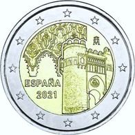 2 Euro Münze Spanien Historische Altstadt VON TOLEDO UNESCO 2021 BU