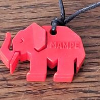 MAMPE Elefant Anhänger Rot Werbung Modern