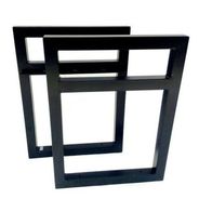 Pieds De Banc En Acier Noir - Structure A, Hauteur 80 Cm, Pour Banc Jardin/park | Fabriqué En Pologne