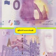 0 Euro Schein Falaise d´Etretat UEJW 2017-1 offiziell ausverkauft niedrige Nr 886