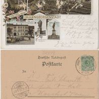 Johanngeorgenstadt Litho AK 1899 mit 5Bildern Erh.1