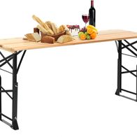 Produktbild von COSTWAY Bierzelttisch Höhenverstellbar, Klappbarer Biertisch Mit
