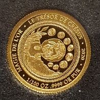 Goldmünze Kongo - "Der Schatz des Krösus" - Magie des Goldes - 1/100 oz Gold .9999