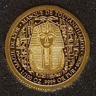 Goldmünze Kongo - "Die Maske des Tutanchamun" Magie des Goldes - 1/100 oz Gold .9999