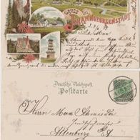 Johanngeorgenstadt-Litho AK 1899 5Bilder mitAussichtsturm Erh.1