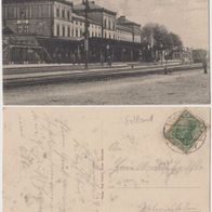 Kreuz-Ostbahn-Krzy? Wielkopolski AK um 1915 Bahnhof Südseite Erh.1