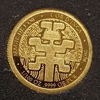 Goldmünze Kongo - "Das Gold der Inka" - Magie des Goldes - 1/100 oz Gold .9999