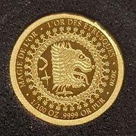 Goldmünze Kongo - "Das Gold der Etrusker" - Magie des Goldes - 1/100 oz Gold .9999