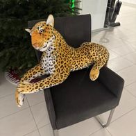 Plüschtier XXL Leopard 90 cm Kuscheltier großes Softtier Stofftier Raubkatze