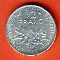 Frankreich 1/2 Franc 1972