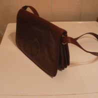 Damen-Leder-Handtasche Schultertasche mit 4 Fächern rot gebraucht